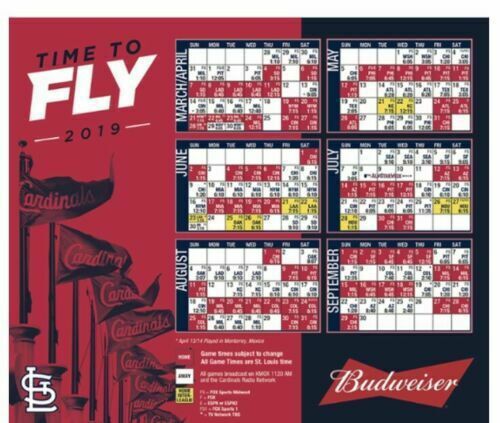 2020 schedule magnet: Thursday April 2